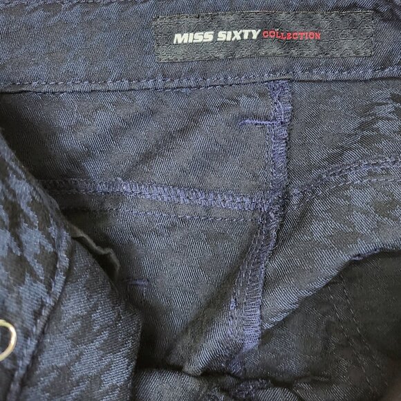 Blue & Black Geometric Print Pants w/Zippered Ankles - Picture 10 of 10